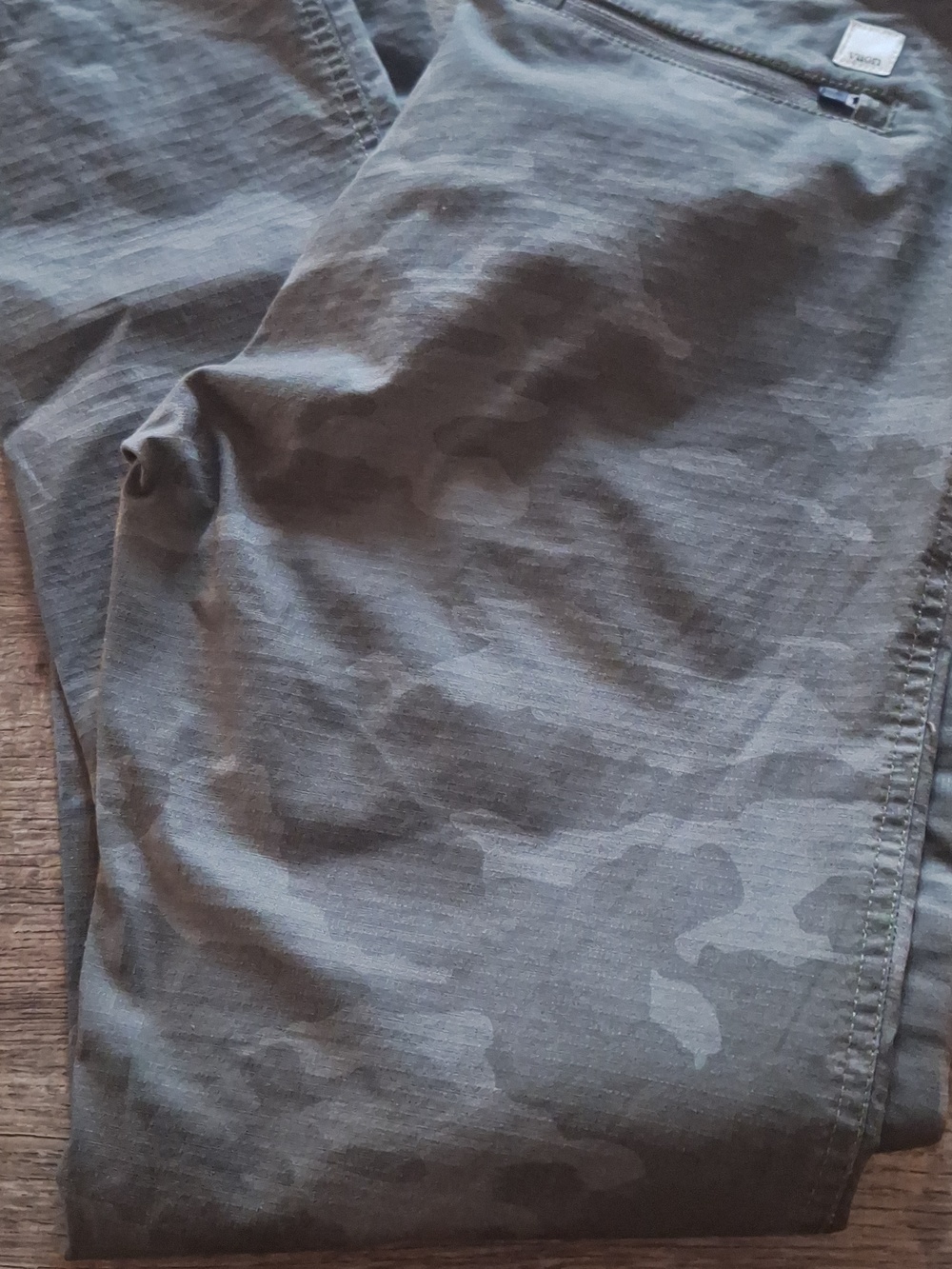 VUORI Men's Ripstop Pants Camo Elastic Waist Drawstring Zip Pocket Small